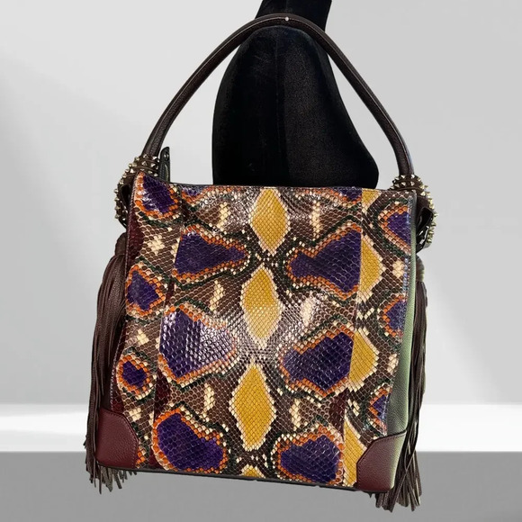 Christian Louboutin Handbags - Christian Louboutin
Eloise Fringe Hobo Python with Leather Medium